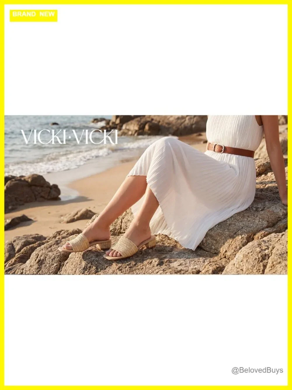 Women's Raffia Slide Sandals Low Heel Square Toe Memory Foam Insole